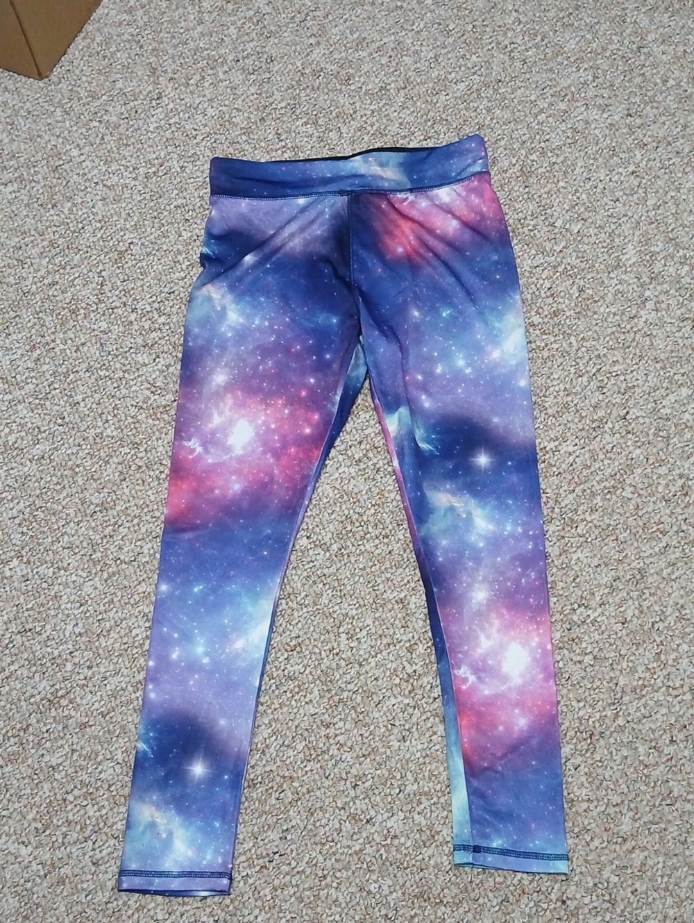 Zone Pro Galaxy Print Leggings in Purple, Pink & Blue Womens